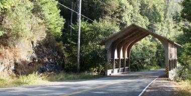link to full image of Howland Hill Road Covered Bridge, Jedediah Smith Redwoods State Park