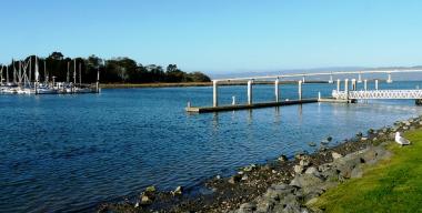 link to full image of Humboldt Bay- Woodley Island Marina view
